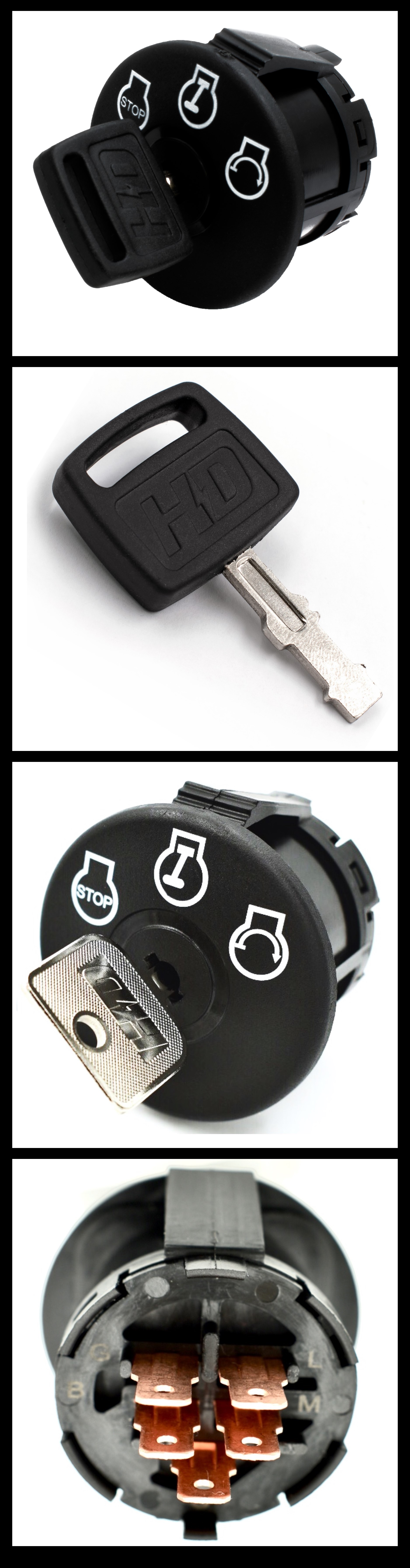 thumbnail image 2 of HD Switch Ignition Key Switch For John Deere GY00191 – Includes 2 Keys & FREE Carabiner 2 of 5