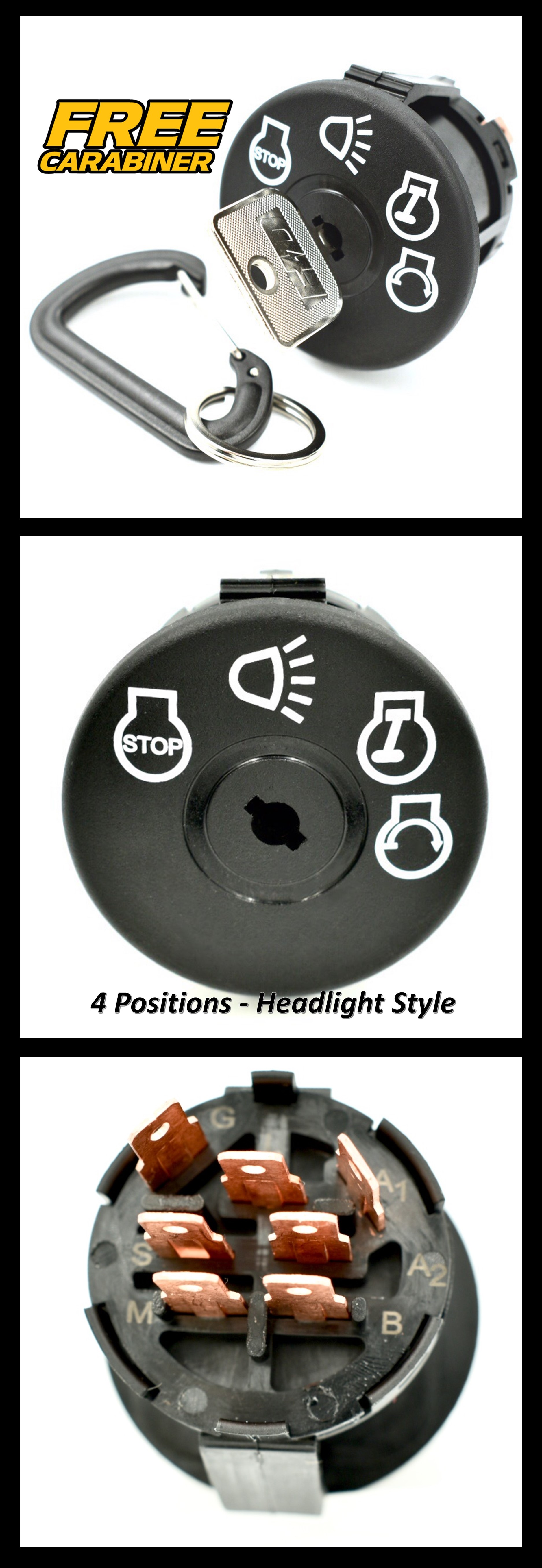 Ignition Switch replaces John Deere AM133597 X300 X320 X340 X500 X530