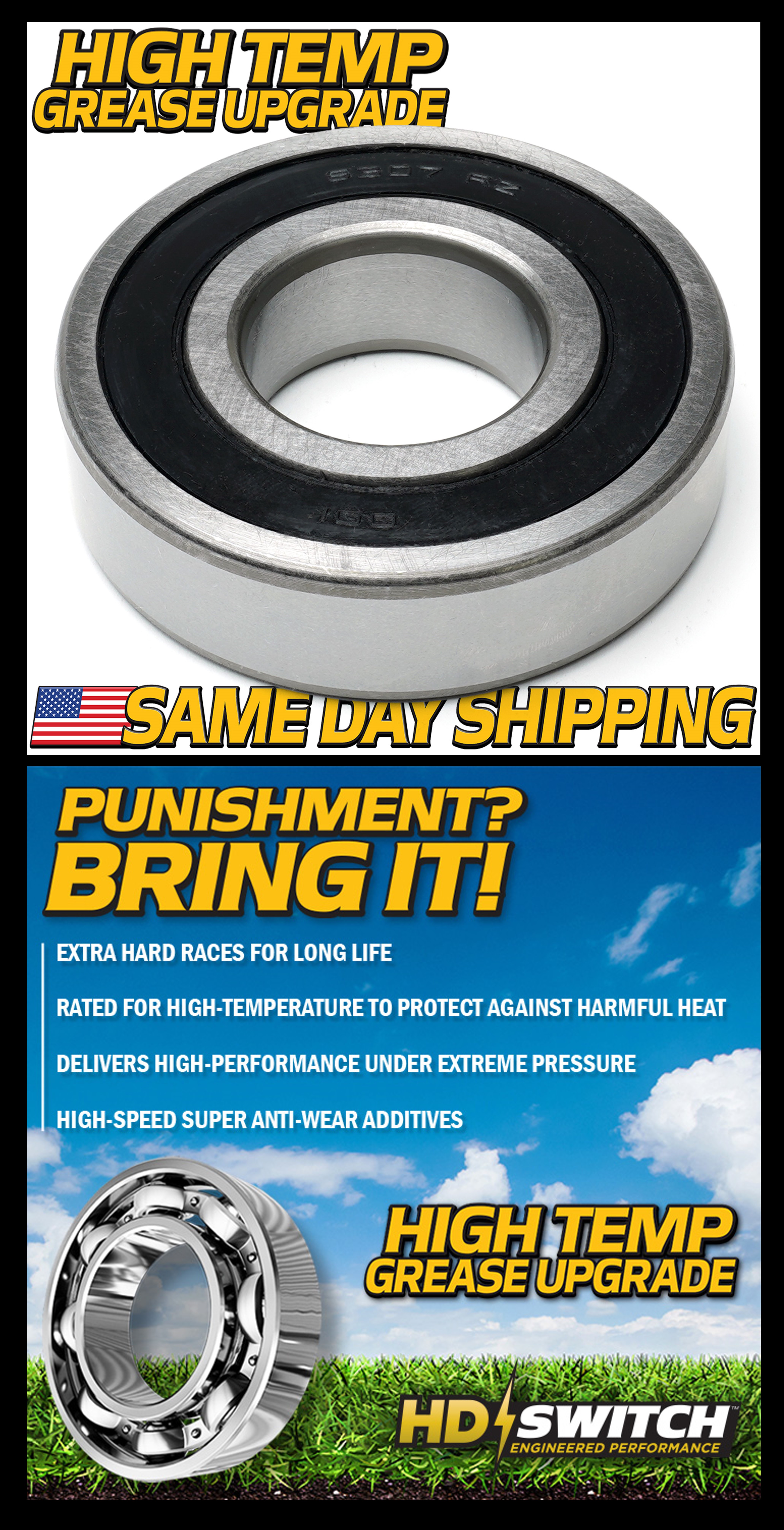 6307-2RZ High-Speed Deep Groove Bearing 35x80x21mm Double Rubber